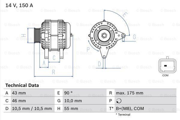 Generator Bosch 0 986 082 240