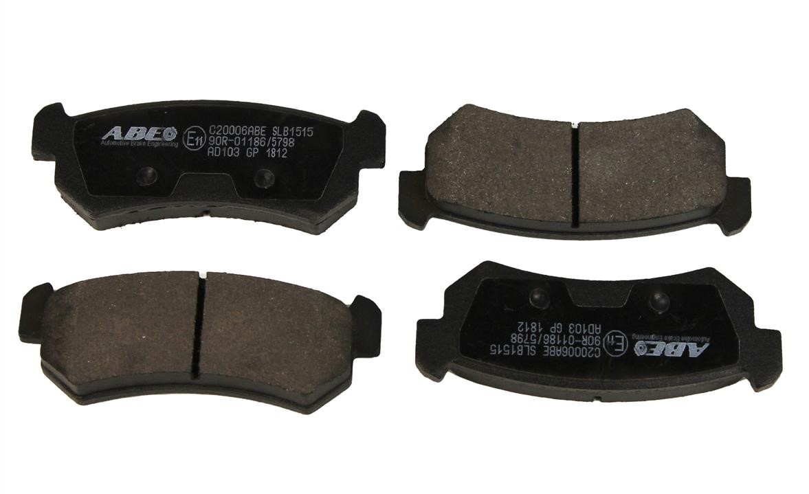 ABE C20006ABE Rear disc brake pads, set C20006ABE: Buy near me at 2407.PL in Poland at an Affordable price!