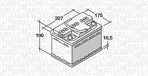 Akumulator Magneti marelli 12V 45AH 330A(EN) L+ Magneti marelli 068040033020