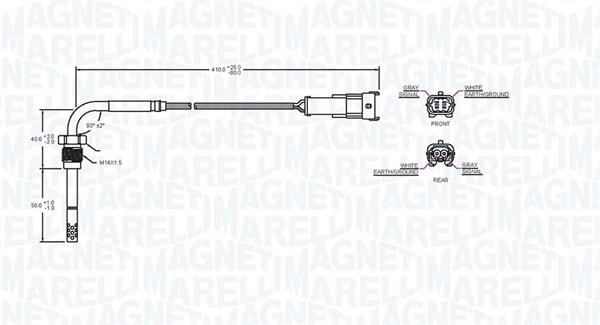 Czujnik temperatury spalin Magneti marelli 172000243010
