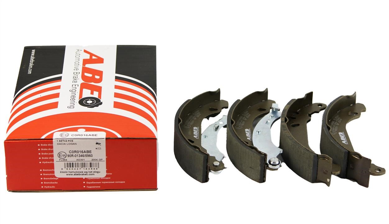 Колодки тормозные барабанные, комплект ABE C0R016ABE