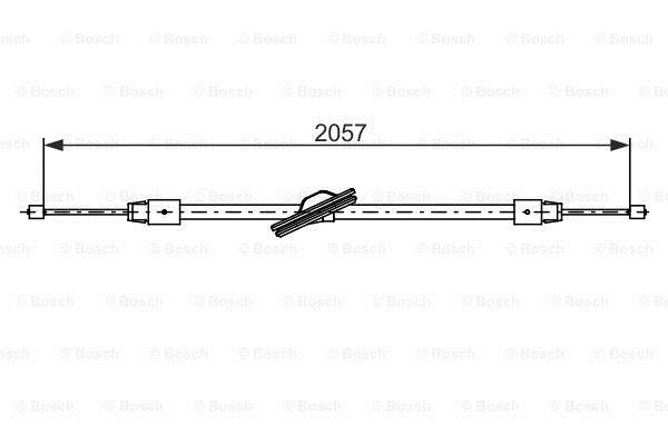 Bosch Handbrake cable – price 61 PLN