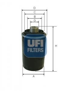 Ufi 23.597.00 Oil Filter 2359700: Buy near me in Poland at 2407.PL - Good price!