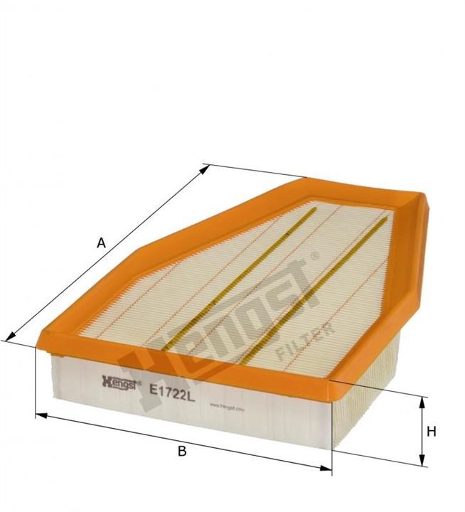 E1722L Hengst Luftfilter
