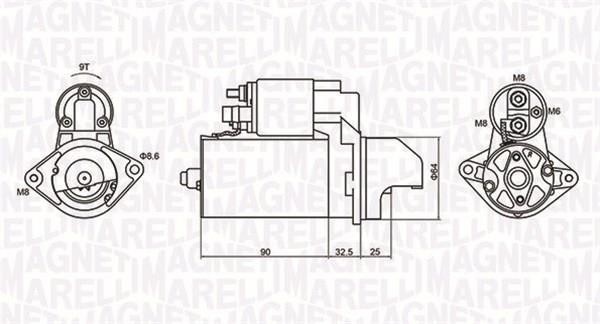 Rozrusznik Suzuki Ignis: 063721334010 Magneti marelli Rozrusznik