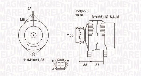 Magneti marelli 063731889010 Alternator 063731889010: Dobra cena w Polsce na 2407.PL - Kup Teraz!