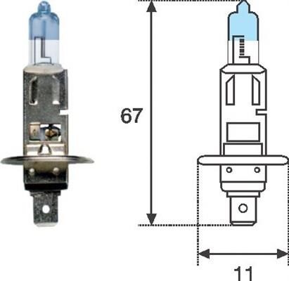 Halogen lamp 12V H1 55W Magneti marelli 002587100000