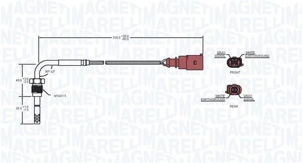 172000019010 Magneti marelli Exhaust gas temperature sensor