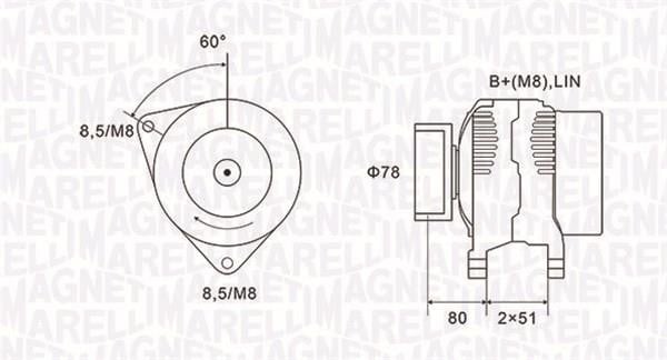 063731919010 Magneti marelli Alternator