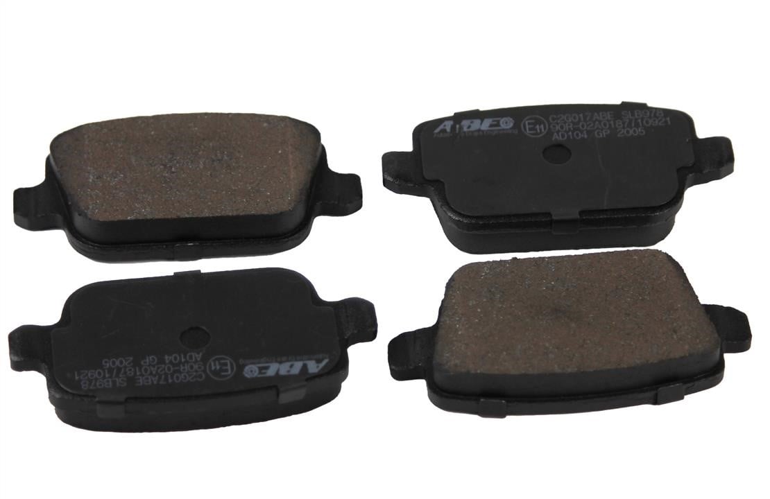 ABE C2G017ABE Rear disc brake pads, set C2G017ABE: Buy near me in Poland at 2407.PL - Good price!