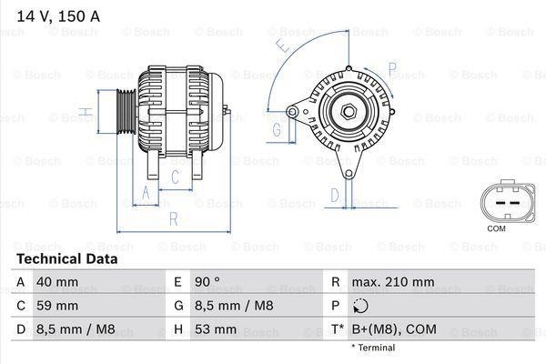 Генератор Bosch 0 986 082 340