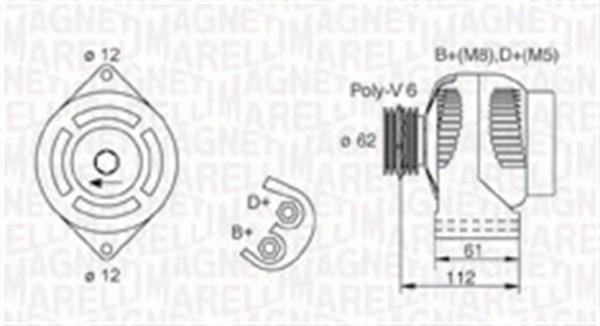 Alternator Magneti marelli 063731884010