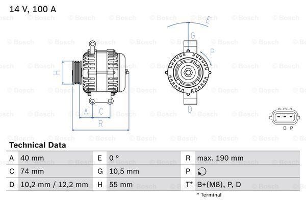 Генератор Bosch 0 986 083 570