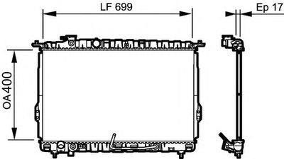 Car radiator KIA Opirus (Kia Opirus): 253103F000 Hyundai/Kia Engine cooling radiator