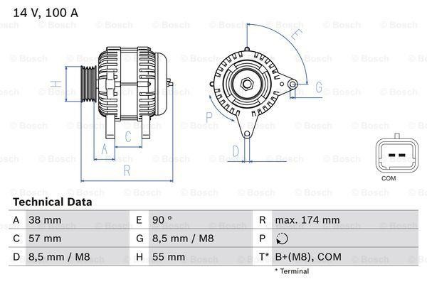 Generator Bosch 0 986 083 200