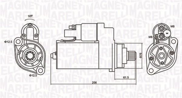 Стартер Volkswagen Multivan (Фольксваген Мультиван): 063721405010 Magneti marelli Стартер