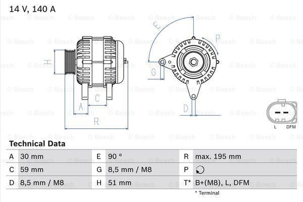 Alternator Bosch 0 986 082 230