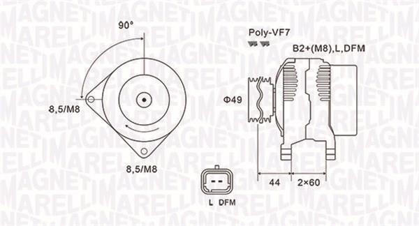 Magneti marelli 063731877010 Генератор 063731877010: Приваблива ціна - Купити у Польщі на 2407.PL!