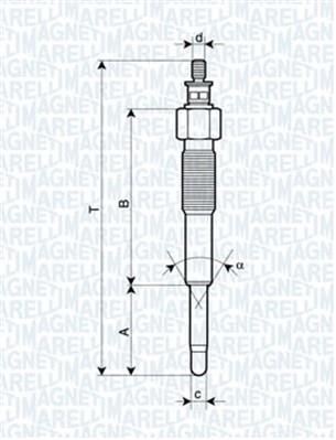 Glühkerze Magneti marelli 062900041304