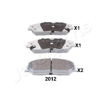 PA2012AF Japanparts Тормозные колодки дисковые, комплект