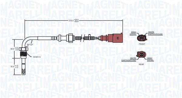 172000045010 Magneti Marelli Abgastemperatursensor
