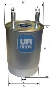 Ufi 24.147.00 Fuel filter 2414700: Buy near me in Poland at 2407.PL - Good price!