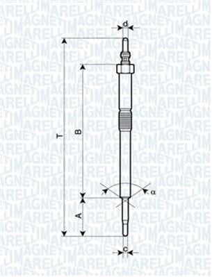 Glühkerze Magneti marelli 062900082304