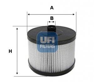 Ufi 26.123.00 Fuel filter 2612300: Buy near me in Poland at 2407.PL - Good price!
