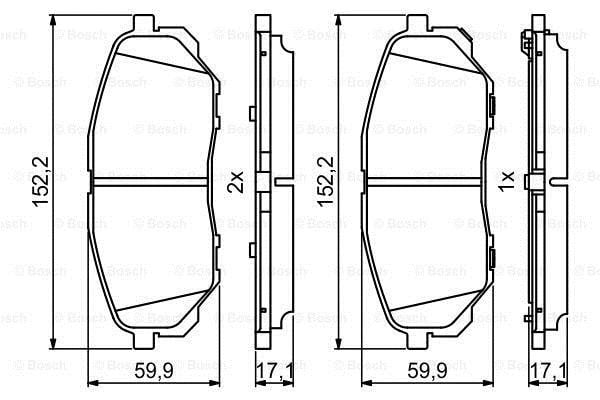 Bosch Bremsbelagsatz – Preis 202 PLN
