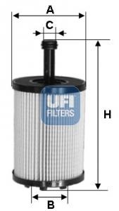 Ufi 25.197.00 Oil Filter 2519700: Buy near me in Poland at 2407.PL - Good price!