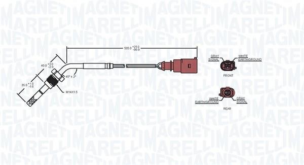 Czujnik temp spalin Volkswagen Touareg: 172000213010 Magneti marelli Czujnik temperatury spalin