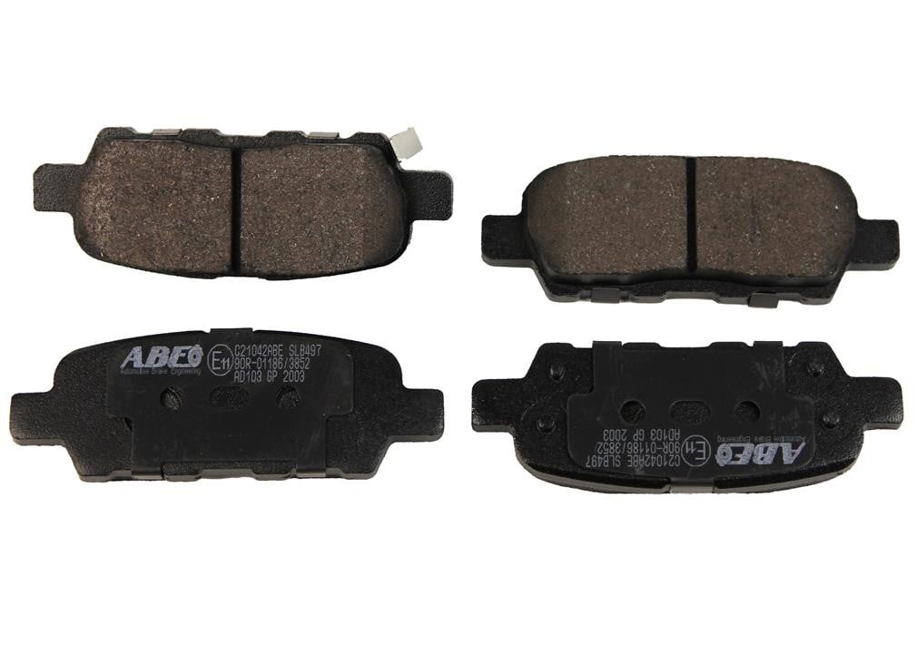 ABE C21042ABE Rear disc brake pads, set C21042ABE: Buy near me in Poland at 2407.PL - Good price!