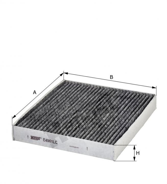 Hengst E4961LC Activated Carbon Cabin Filter E4961LC: Buy near me at 2407.PL in Poland at an Affordable price!