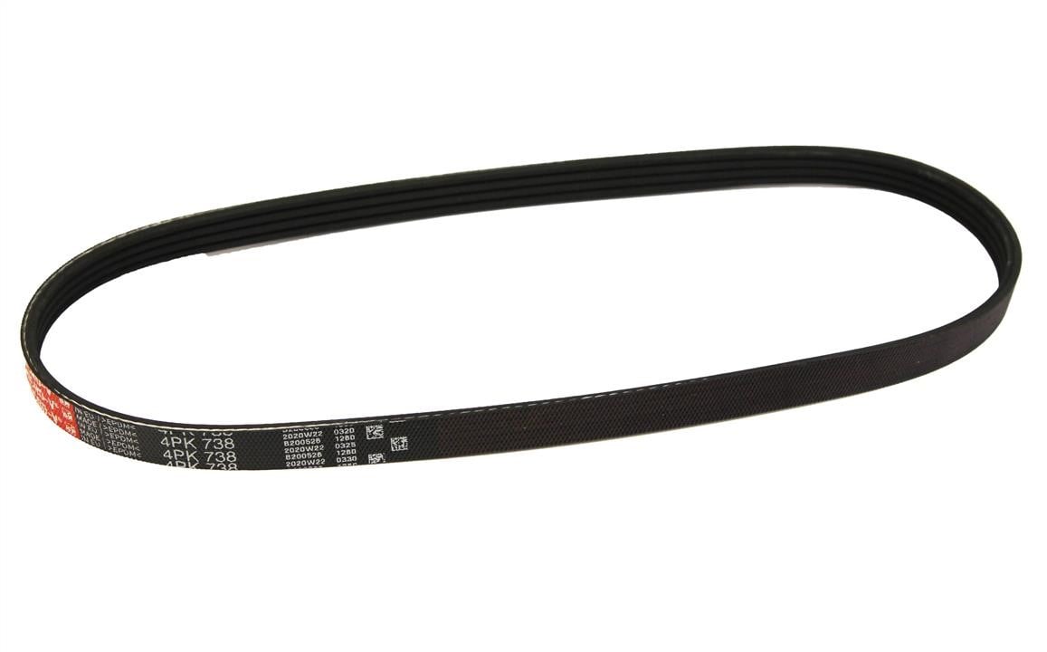 Aux belt Tata Indica: 4PK738 Gates Poly-V belt 4PK738