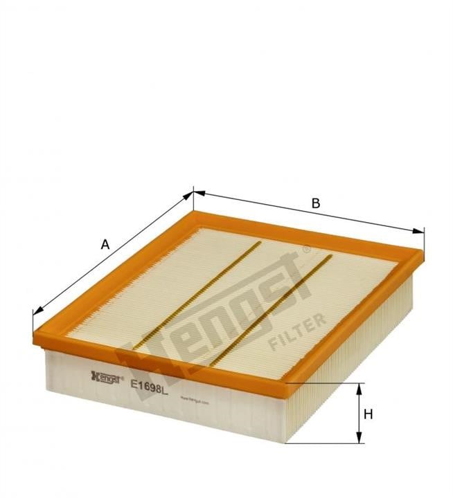 E1698L Hengst Air filter