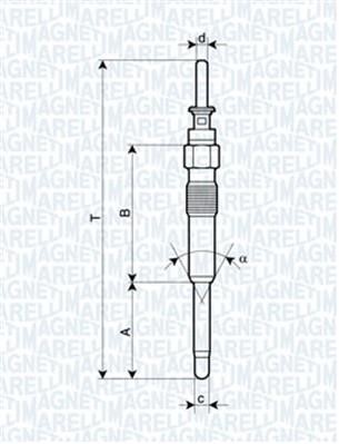 Свеча накаливания Magneti marelli 062900023304