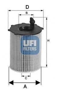 Ufi 25.167.00 Oil Filter 2516700: Buy near me in Poland at 2407.PL - Good price!