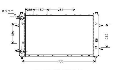 701121253F VAG Engine cooling radiator