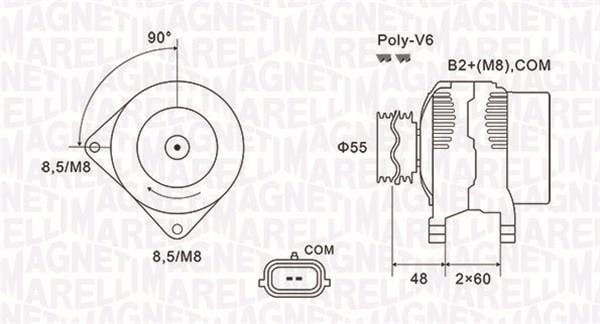 063731974010 Magneti marelli Alternator