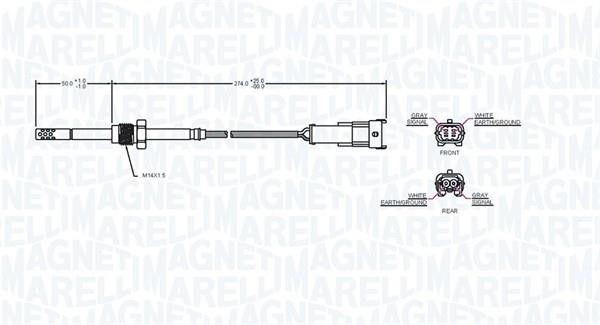 172000163010 Magneti Marelli Abgastemperatursensor