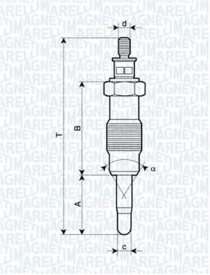 Glühkerze Magneti marelli 062582804304
