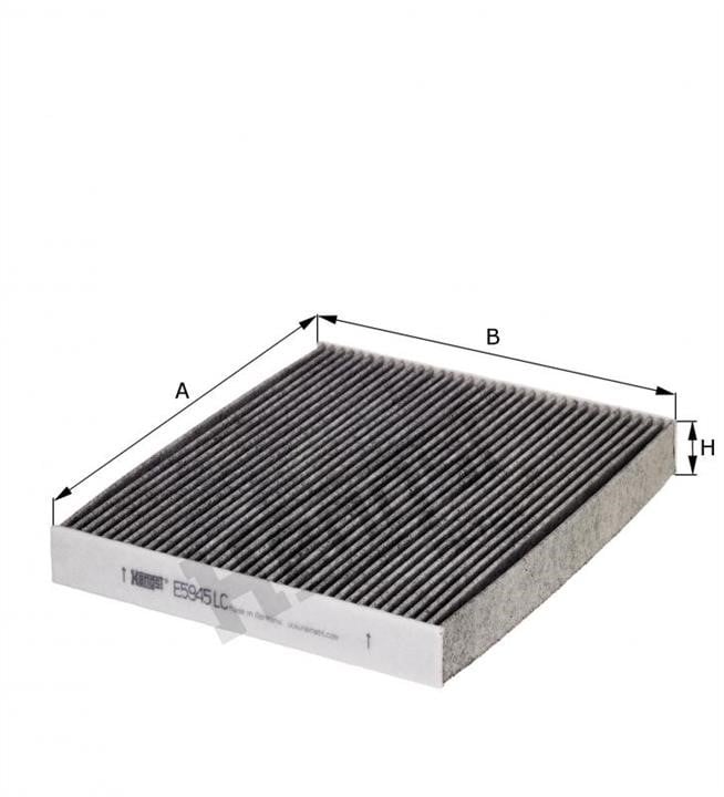 E5945LC Hengst Innenraumfilter mit Aktivkohle