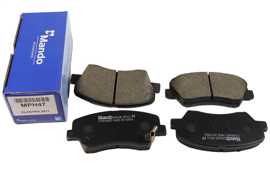 Тормозные колодки дисковые, комплект Mando MPH47