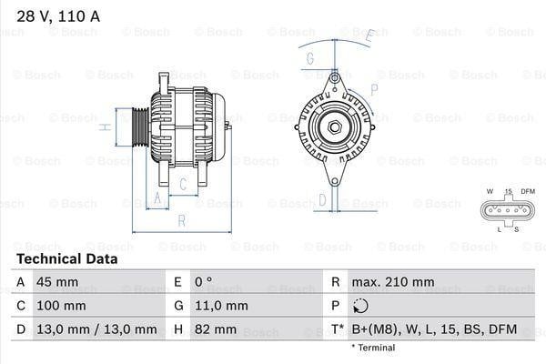 Генератор Bosch 0 986 081 870