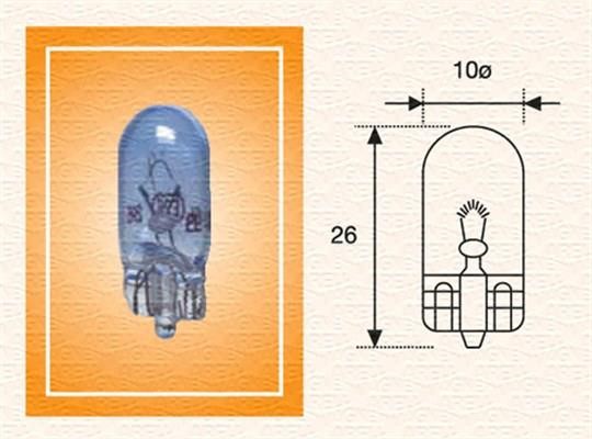 Glow bulb W5W 12V 5W Magneti marelli 002051900000
