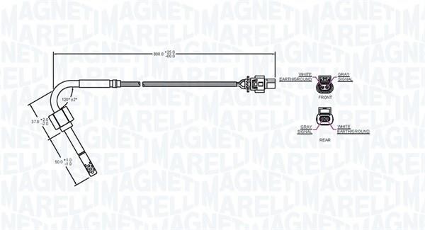 Abgastemperatursensor Magneti marelli 172000119010