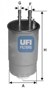 Ufi 2411700 Топливный фильтр 2411700: Отличная цена - Купить в Польше на 2407.PL!