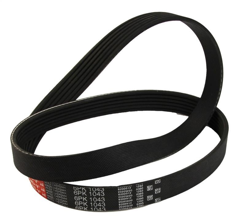 Aux belt Opel Mokka: 6PK1043 Gates Poly-V belt 6PK1043
