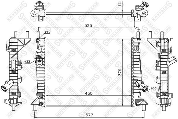 Stellox 10-25471-SX Радиатор охлаждения двигателя 1025471SX: Отличная цена - Купить в Польше на 2407.PL!