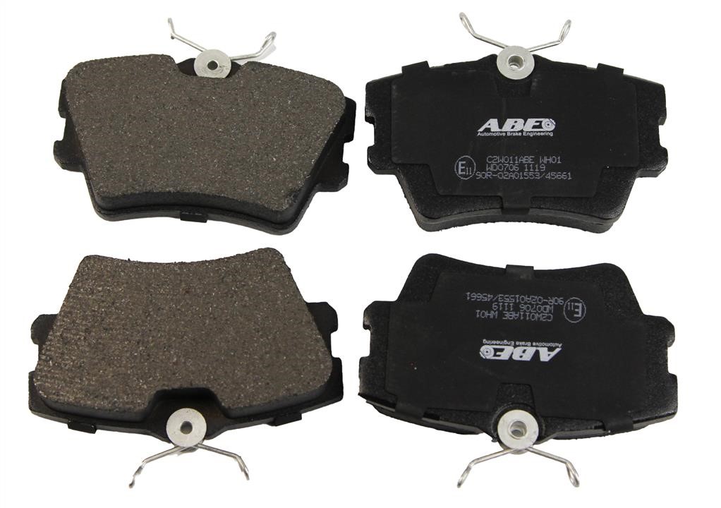 ABE C2W011ABE Rear disc brake pads, set C2W011ABE: Buy near me in Poland at 2407.PL - Good price!